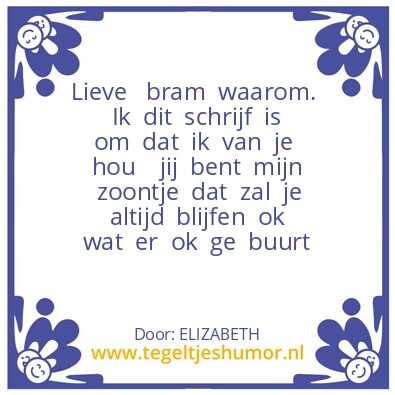 Tegeltje: Bram
