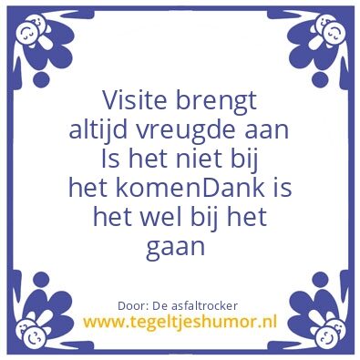 Tegeltje: Visite