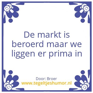 Tegeltje: Markt