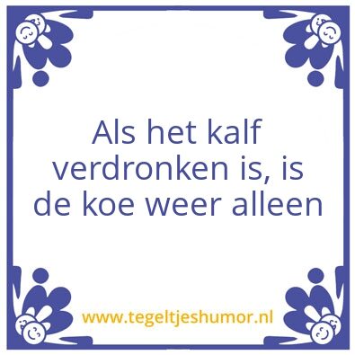 Tegeltje: kalf