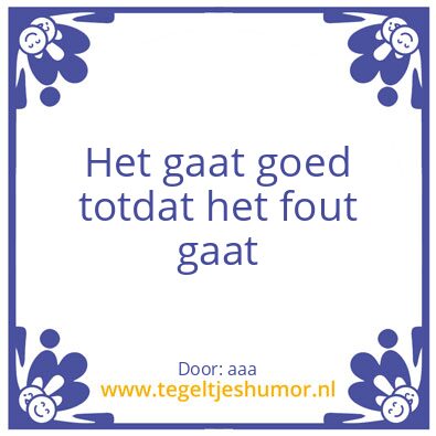 Tegeltje: aaa