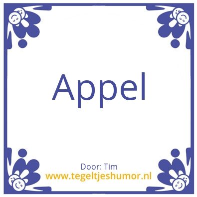 Tegeltje: Appel