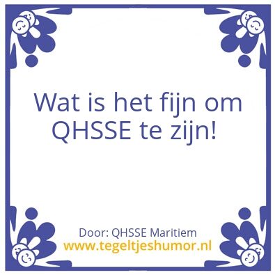 Tegeltje: QHSSE