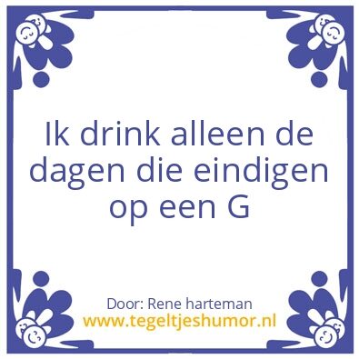 Tegeltje: dorst
