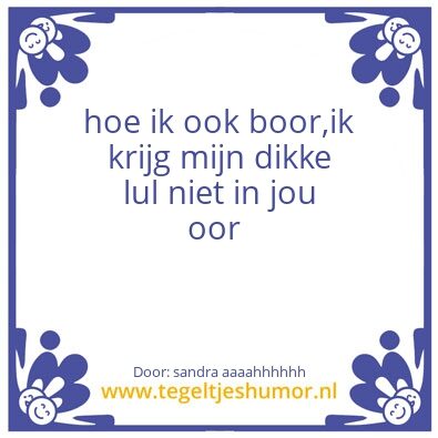Tegeltje: sandra