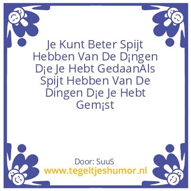 Tegeltje: SPIJT