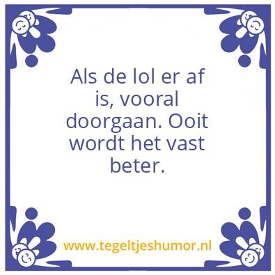 Tegeltje: Ooit