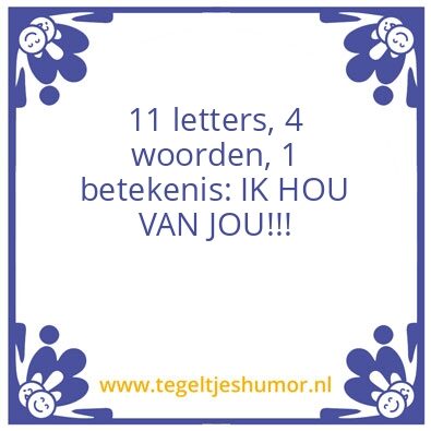 Tegeltje: Love