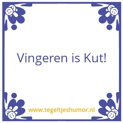 Tegeltje: Vingerverven