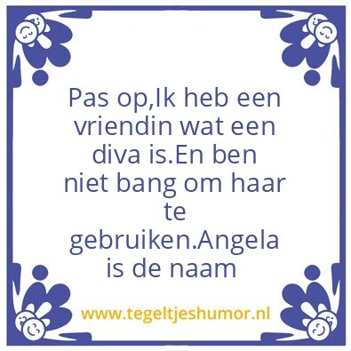 Tegeltje: Angela