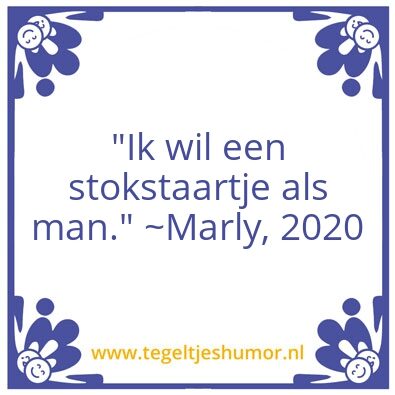 Tegeltje: Stok