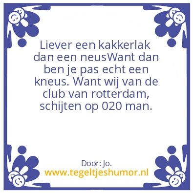 Tegeltje: Feyenoord .