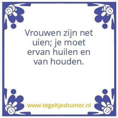 Tegeltje: Uien