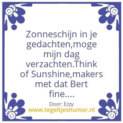 Tegeltje: Zon