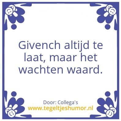 Tegeltje: Givench