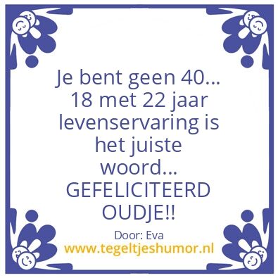 Tegeltje: 40 jaar