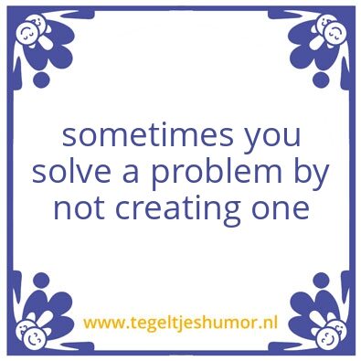 Tegeltje: problems