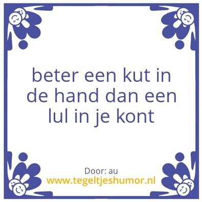 Tegeltje: au
