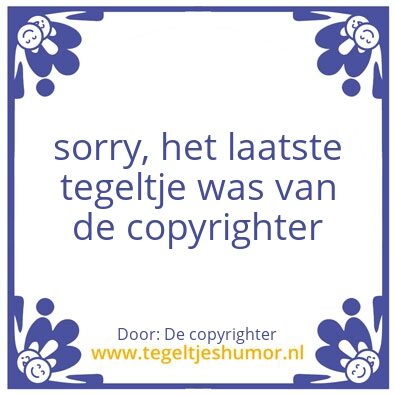 Tegeltje: OOF