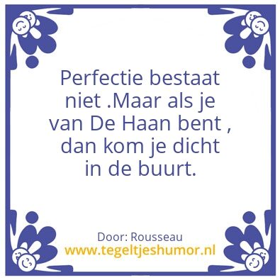 Tegeltje: Dehaan