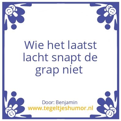 Tegeltje: Lach