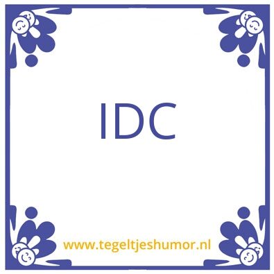 Tegeltje: IDC