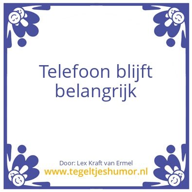 Tegeltje: Telefoon