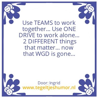 Tegeltje: DIFFERENT…