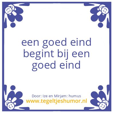 Tegeltje: begin