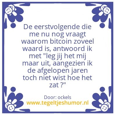 Tegeltje: Bitcoin