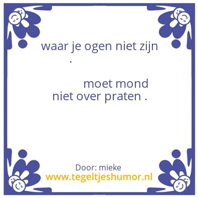 Tegeltje: mieke