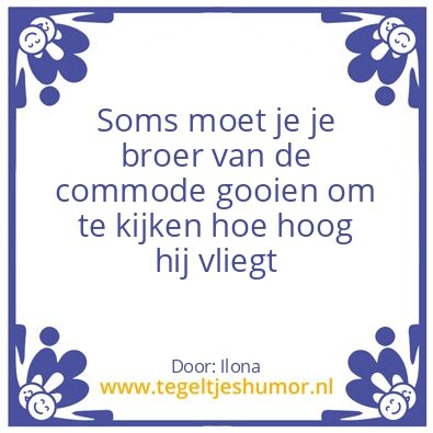 Tegeltje: Broeder