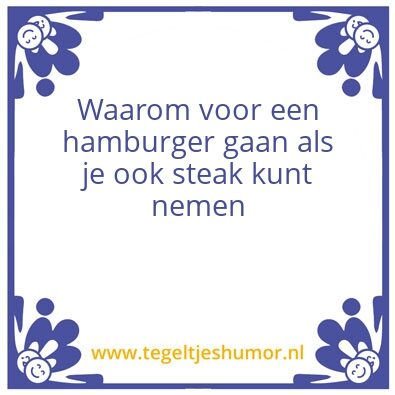 Tegeltje: Steak