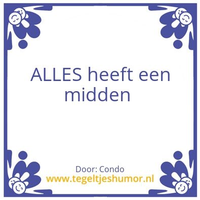 Tegeltje: Midden
