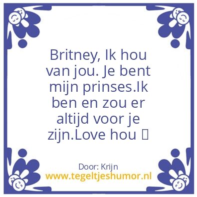 Tegeltje: Britney