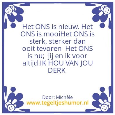 Tegeltje: ONS