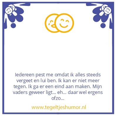 Tegeltje: Eind aan maken