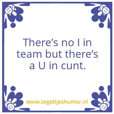 Tegeltje: Team