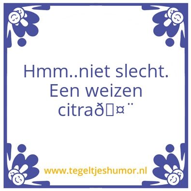 Tegeltje: Bier