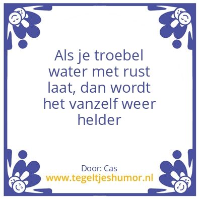 Tegeltje: Cas