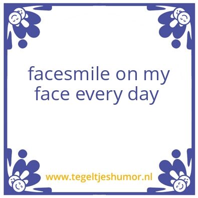 Tegeltje: smile
