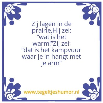 Tegeltje: Warm