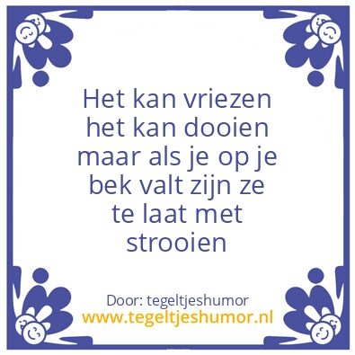 Tegeltje: winter