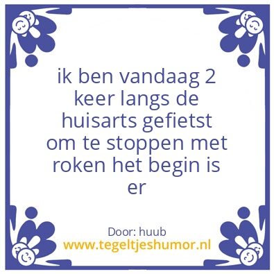 Tegeltje: roken