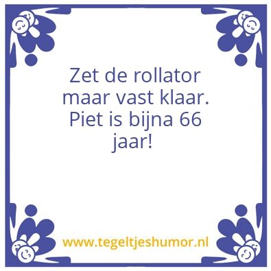 Tegeltje: Jarig
