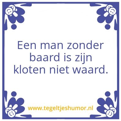 Tegeltje: Baard