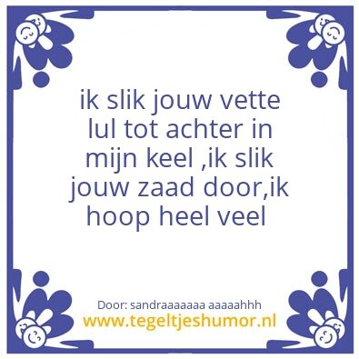 Tegeltje: sandra