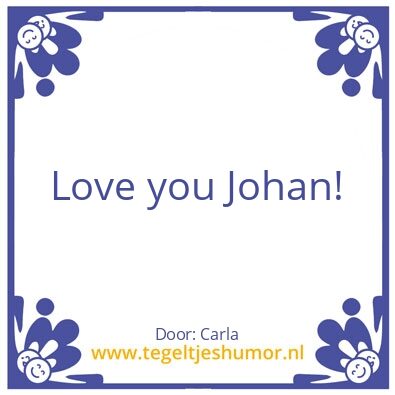 Tegeltje: Love