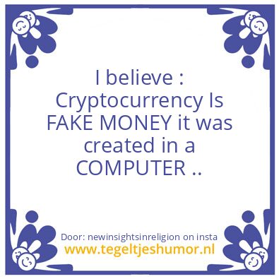Tegeltje: Cripto Crappy.