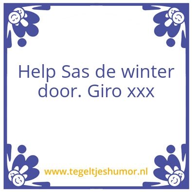 Tegeltje: Help